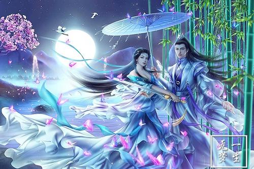 diy钻石画御剑情缘竹林仙侣古风十字绣钻石绣方钻满钻圆钻贴钻画