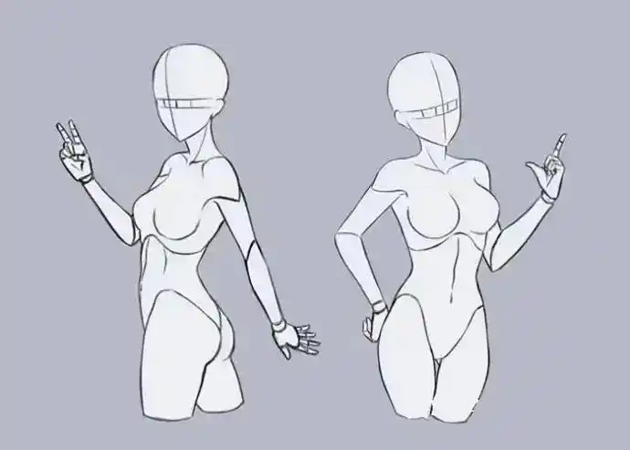 动漫女性动态素材,练习人体必备参考!_人物_私信_同学