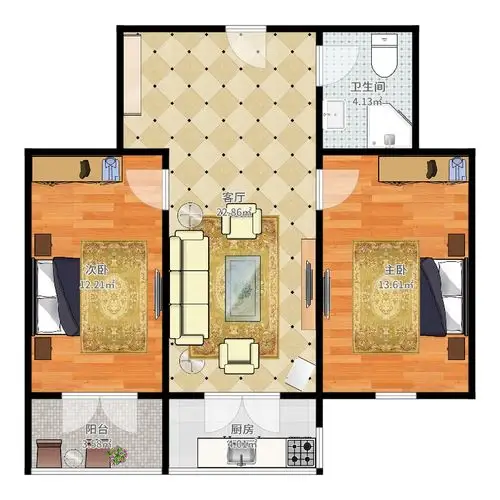 00㎡户型图户型图大全,装修户型图,户型图分析,户型图设计方案