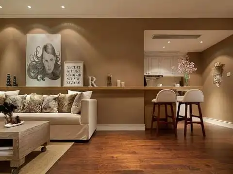 116平现代咖啡色装修