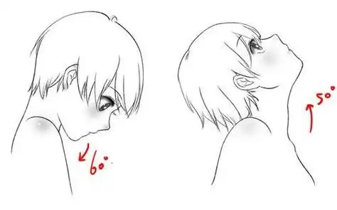 侧面低头人物简笔画