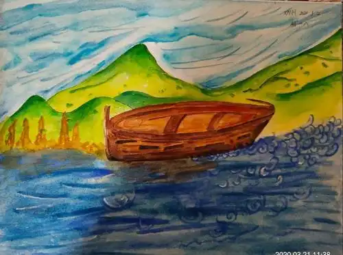 新世纪学校七年级学生"停课不停学"优秀美术作业展——《画家乡的风景