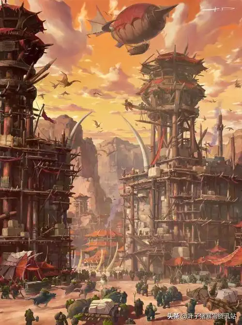 奥格瑞玛建造之时的场景你见过吗?国外艺术家绘制魔兽世界作品赏
