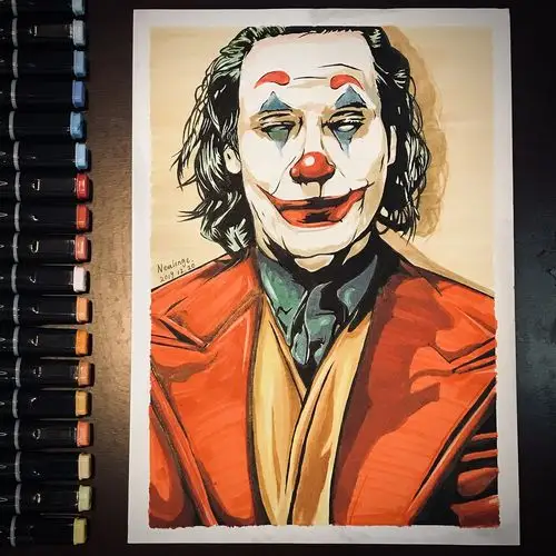 马克笔手绘——《joker》|插画|创作习作|糖糖子zi_原创作品-站酷