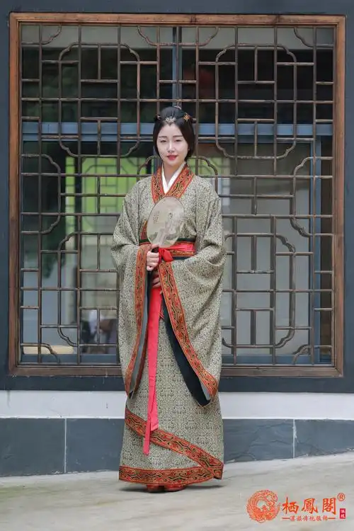 楚风汉韵|栖凤阁汉服汉代纹样新款曲裾深衣发布