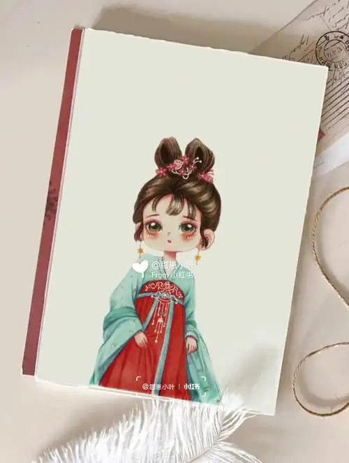 no44彩铅手绘长歌行q版人物