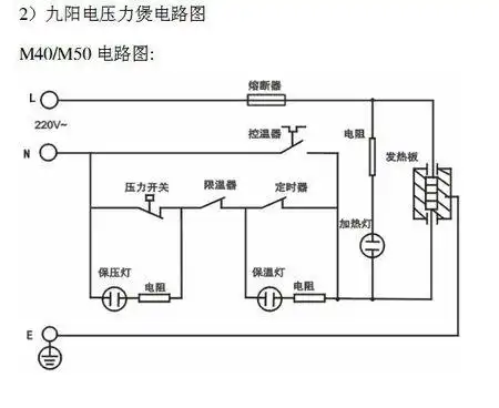 九阳50fs8电压力锅底部接线图
