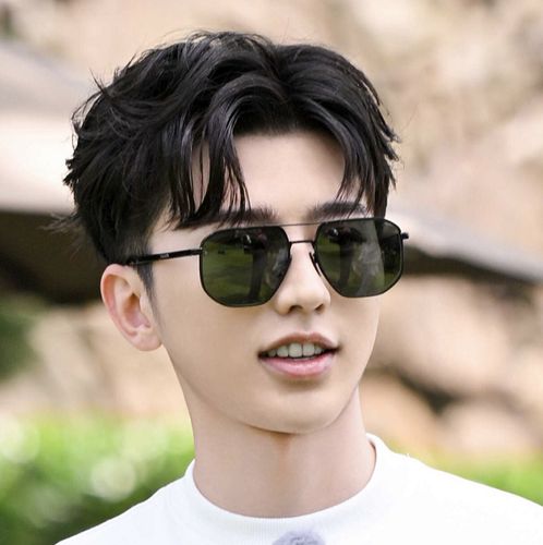 奔跑吧蔡徐坤同款眼镜大框飞行员金属太阳镜双梁偏光墨镜男款全框