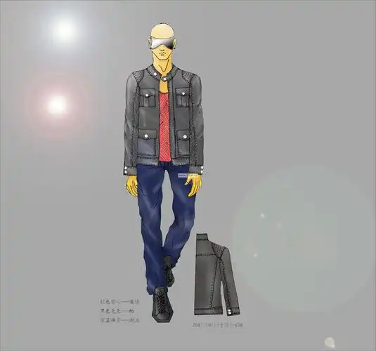 男装外套夹克设计手稿图-男师外套夹克款式效果图-cfw服装设计