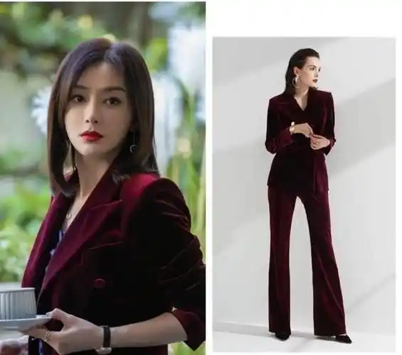 因为这样的一个角色设定秦岚在剧中的服装大多数是职业装,比较潇洒