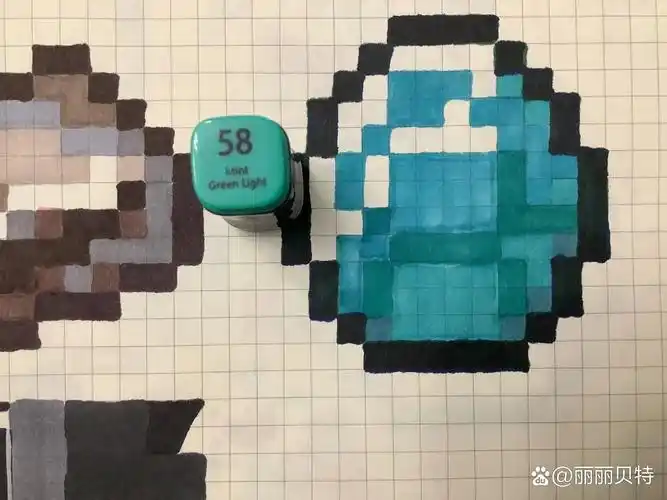 我的世界像素画钻石 点赞过10下期更新寰宇支配之剑.