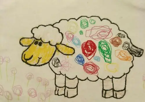 石梅幼儿园小一班周美辰 小荷才露尖尖角 美术作品