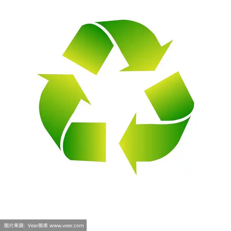 绿色循环图标上的白色背景