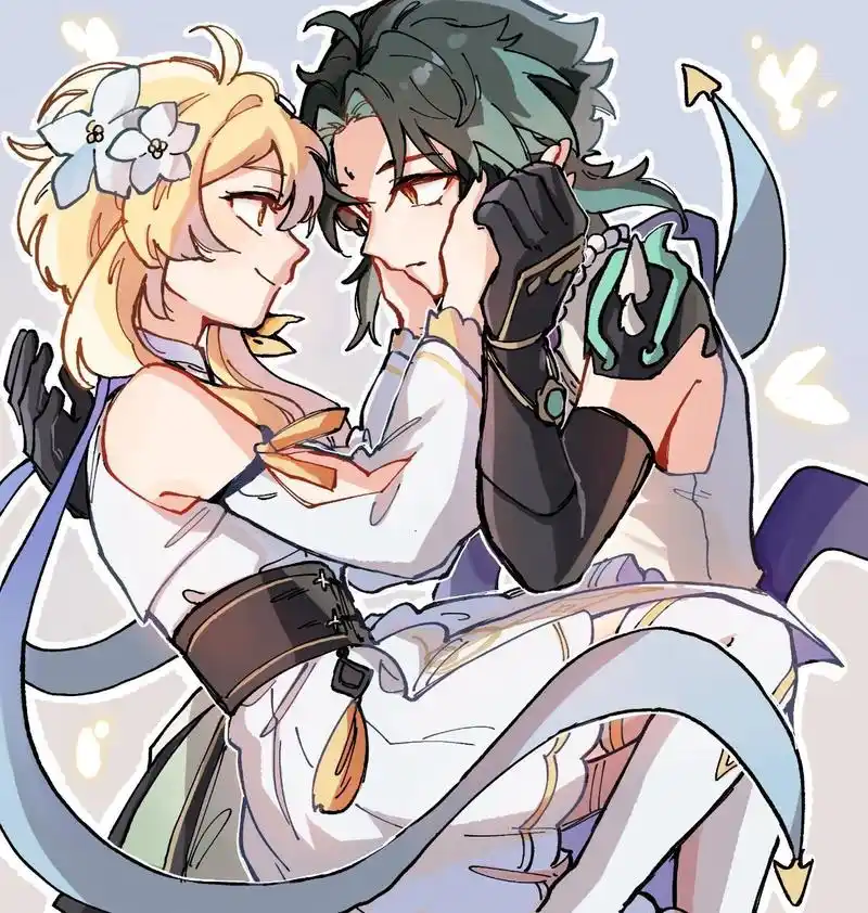 原神丨『荧&魈』6015 cr: 02020202