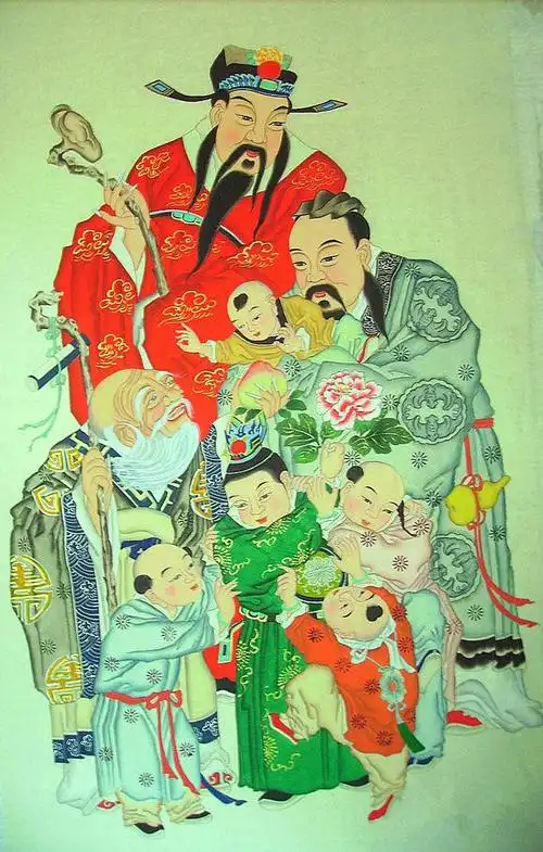 这是福禄寿三星,寓意美好,所以深受老百姓欢迎!