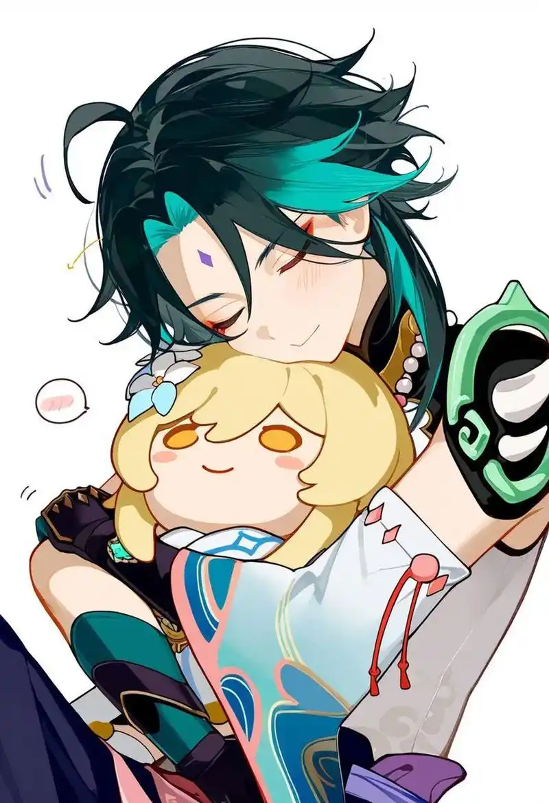 原神# 魈宝与荧宝