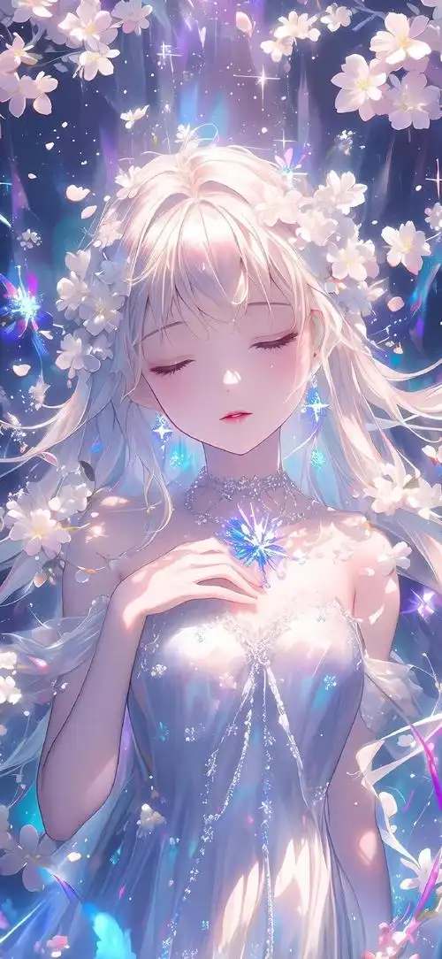 二次元唯美少女插画#ai绘画##高清壁纸精选