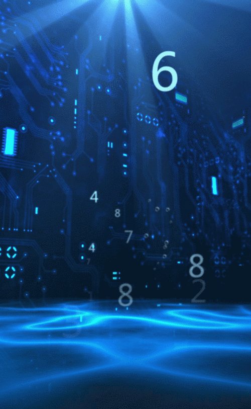 科技感蓝色背景商务活动展会酒会晚会宴会开业发布会邀请函