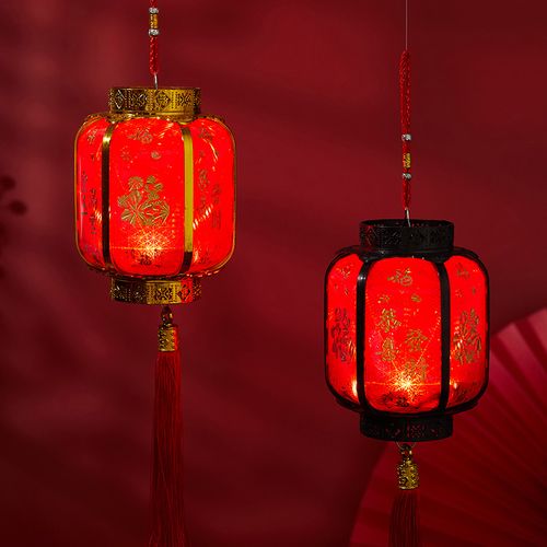 儿童手提小灯笼虎年春节新款手持发光投影红宫灯玩具元宵节过新年