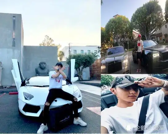 鹿晗酒吧玩通宵没见过世面和豪车合影网友喊话黄子韬借一辆给兄弟玩下