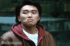 周星驰抽烟耍酷动图表情 - 做表情 - 在线装逼,照片装饰,表情包制作