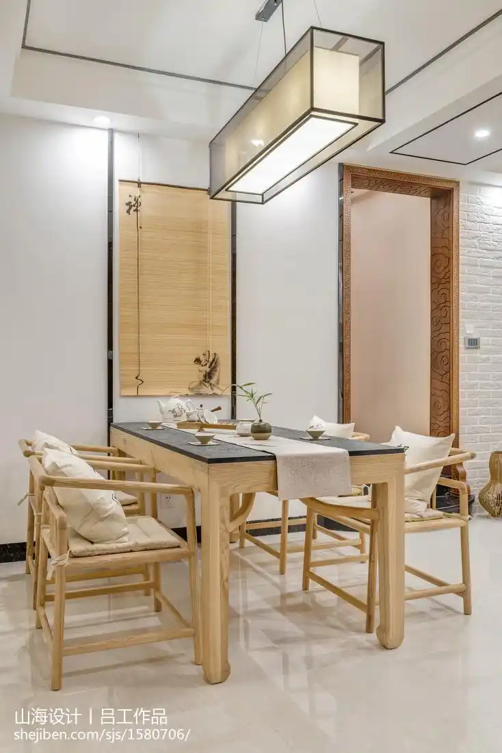 温馨98平中式三居餐厅美图