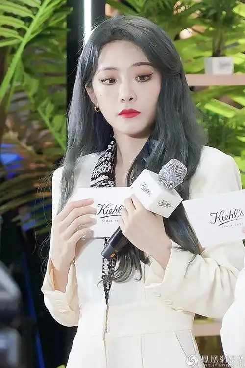 刘雨昕生图帅上热搜又美又飒 喻言留一头灰色长发梦幻美丽_凤凰网娱乐