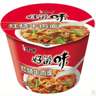 康师傅好滋味红烧牛肉面桶装101g