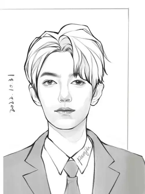 线稿打卡10013肖战没有人看再发一次吧