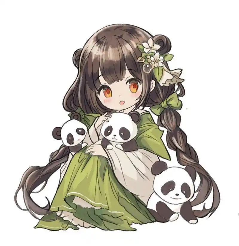 【已授权】q版可爱古风少女插画分享