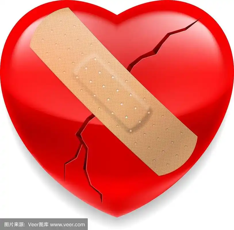 用石膏打碎的红心