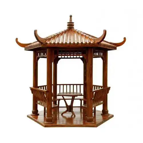 森美人凉亭户外庭院防腐木实木碳化木四角六角园林景观休闲木屋仿古