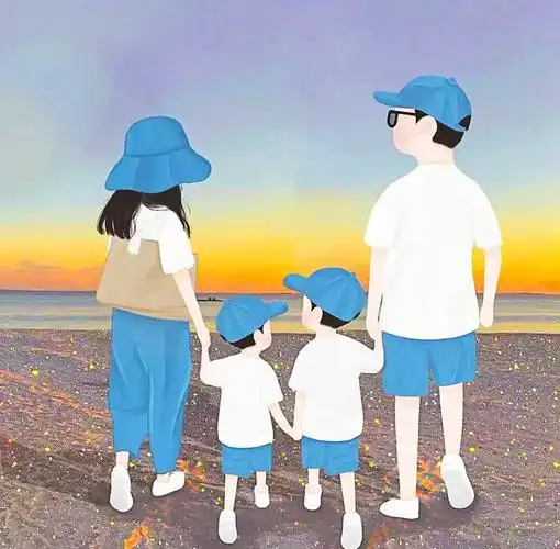 亲子头像一家四口 高清好看的一家四口微信头像图片_感情头像_头像屋