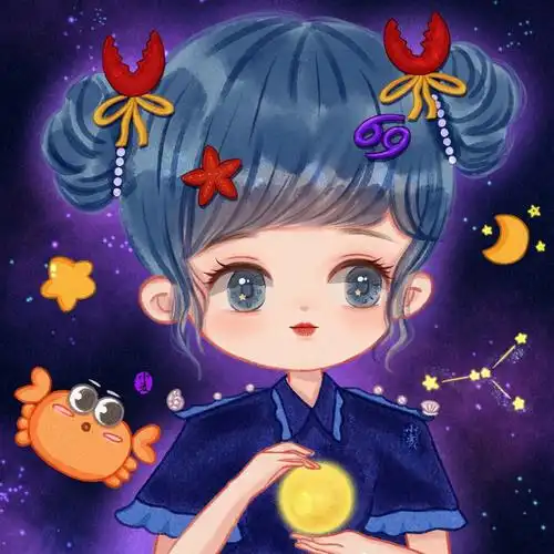 十二星座之77巨蟹座q版头像手绘头像