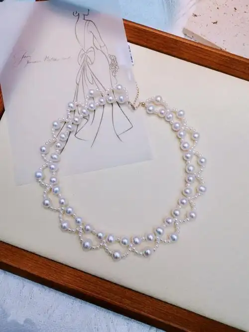 编织珍珠项链