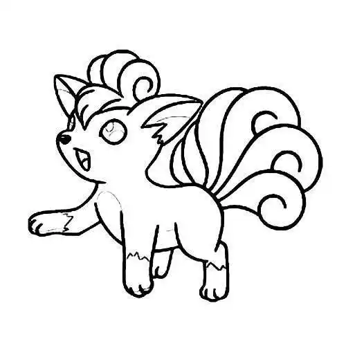 九尾狐简笔画 九尾狐简笔画可爱