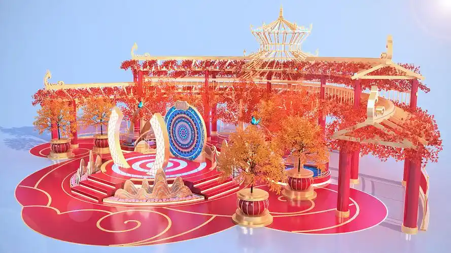 美陈 景观 商业体 《民族大舞台》