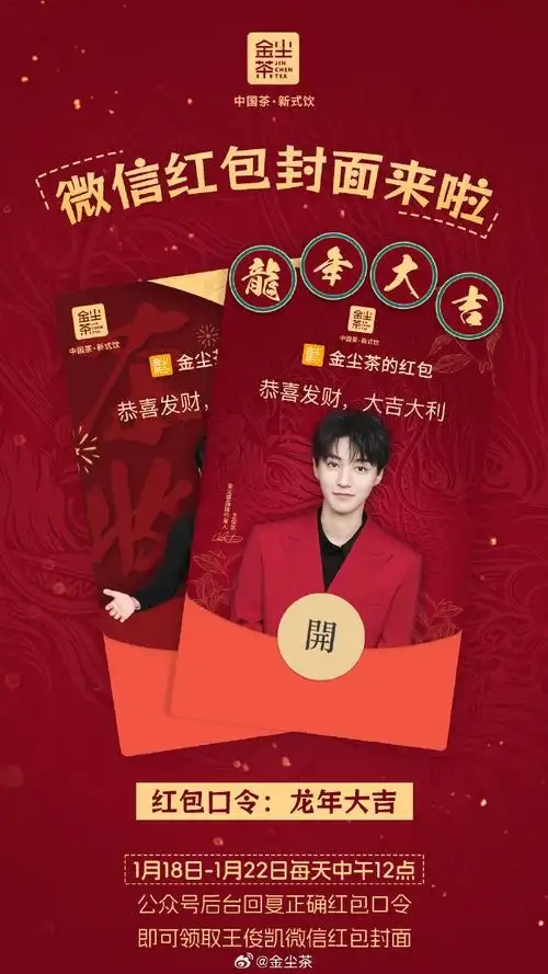 王俊凯金尘茶品牌代言人