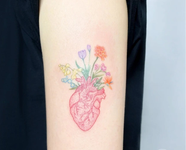 心脏纹身图案大全男女心脏纹身寓意11