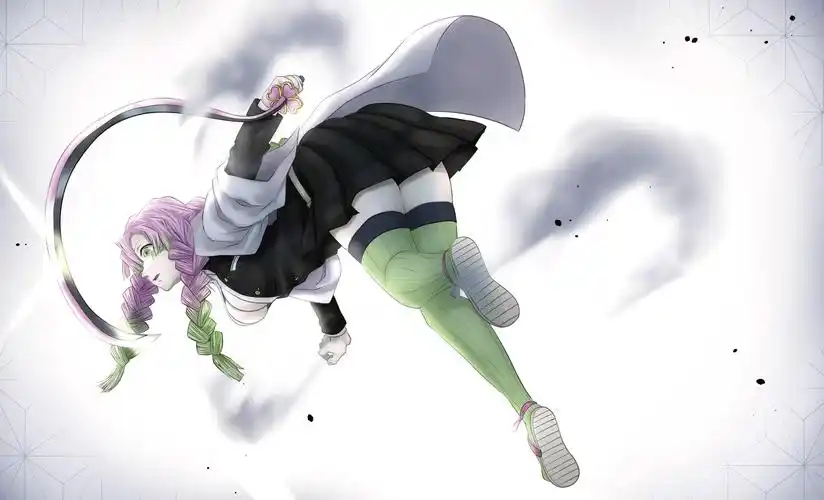 甘露寺蜜璃插画图片壁纸