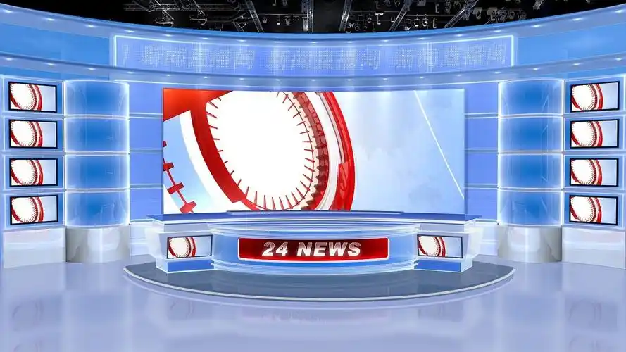 新闻虚拟演播厅直播间背景视频主持人舞台背景