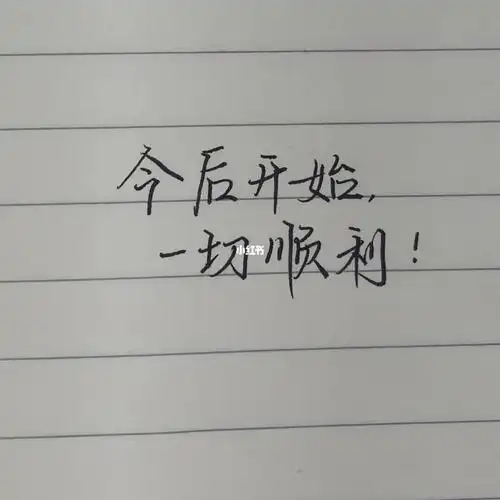 手写98 今后开始,一切顺利!_手写_文化_书法