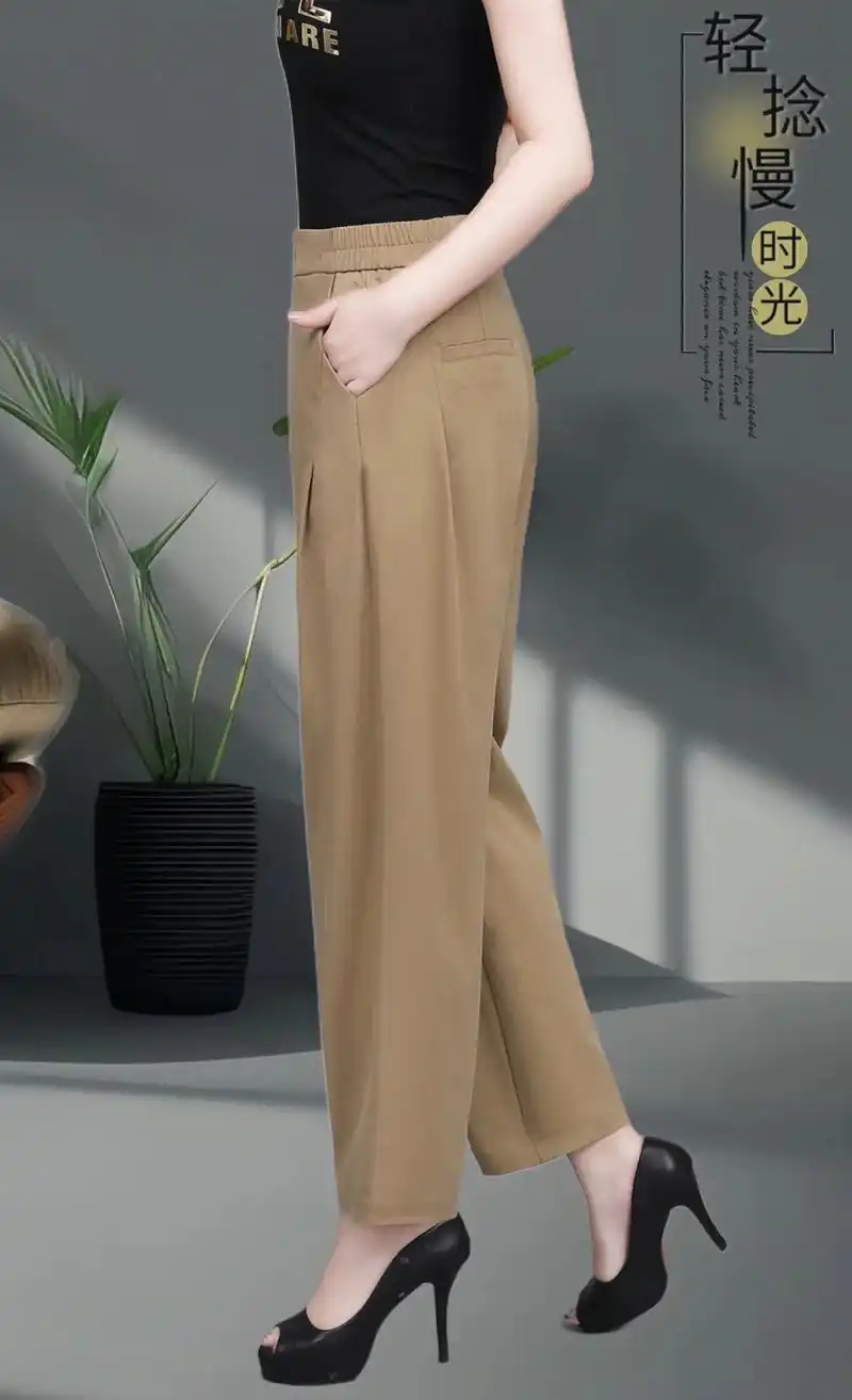 复古夏日~宽松显瘦女萝卜裤7897