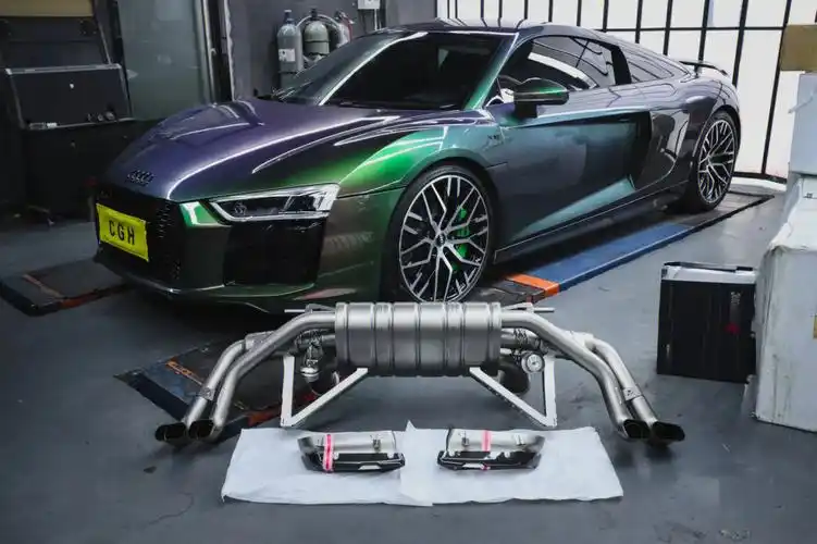 奥迪r8v10ak天蝎排气套件