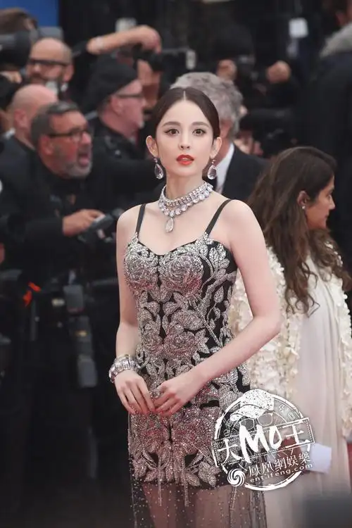 古力娜扎登上戛纳红毯 身穿刺绣薄纱裙获赞