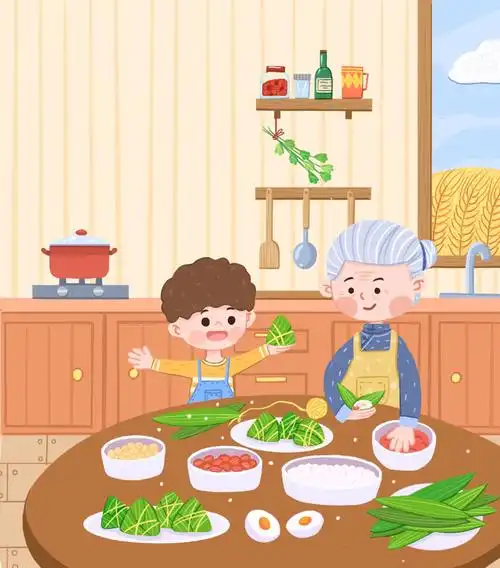 五月初五端午节包粽子 - 悠悠星然 - 原创作品 - 视觉中国(shijueme)