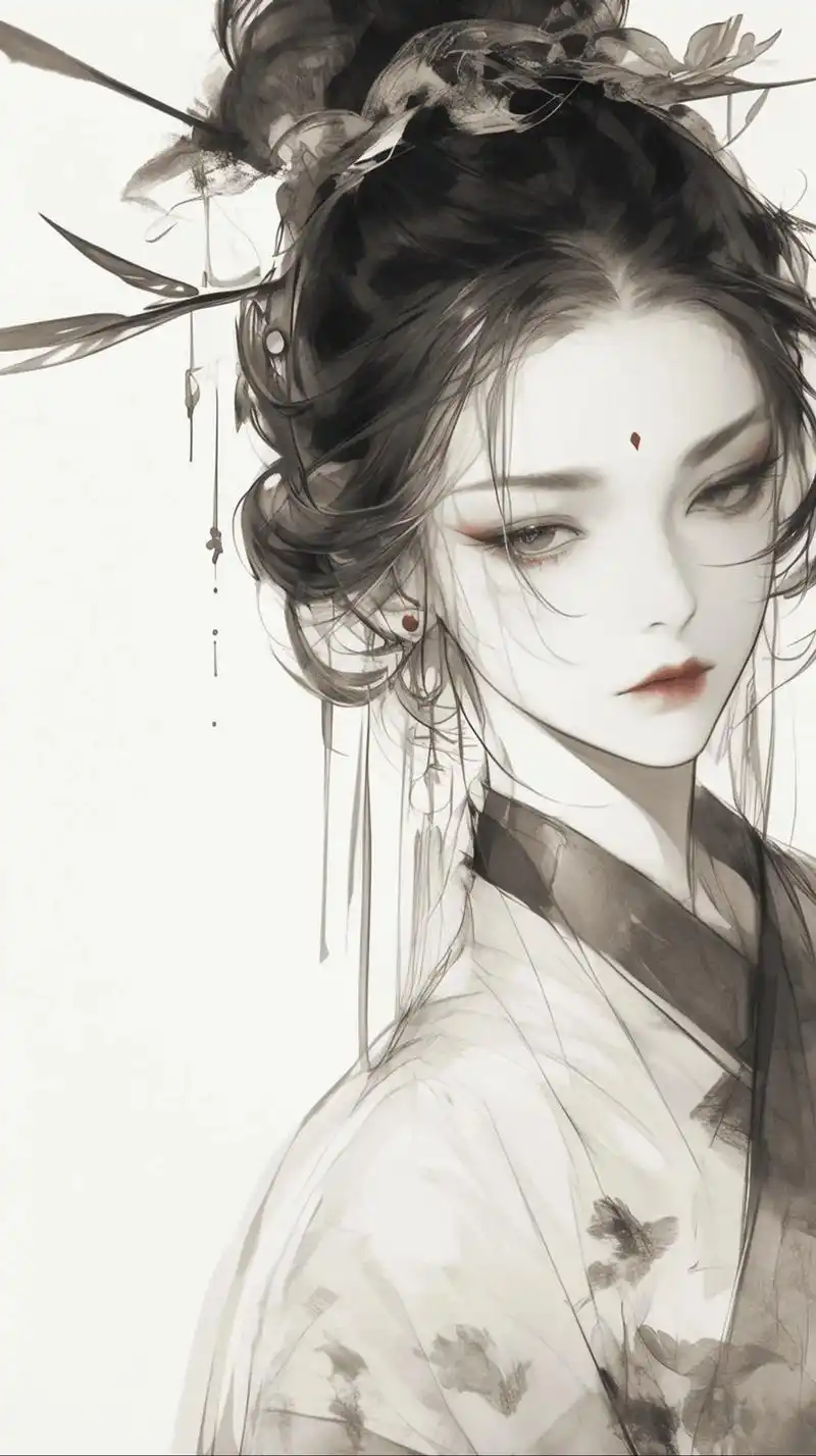 兰花指捻 红尘似水.#图文伙伴计划2024#古风 #国风插画 - 抖音