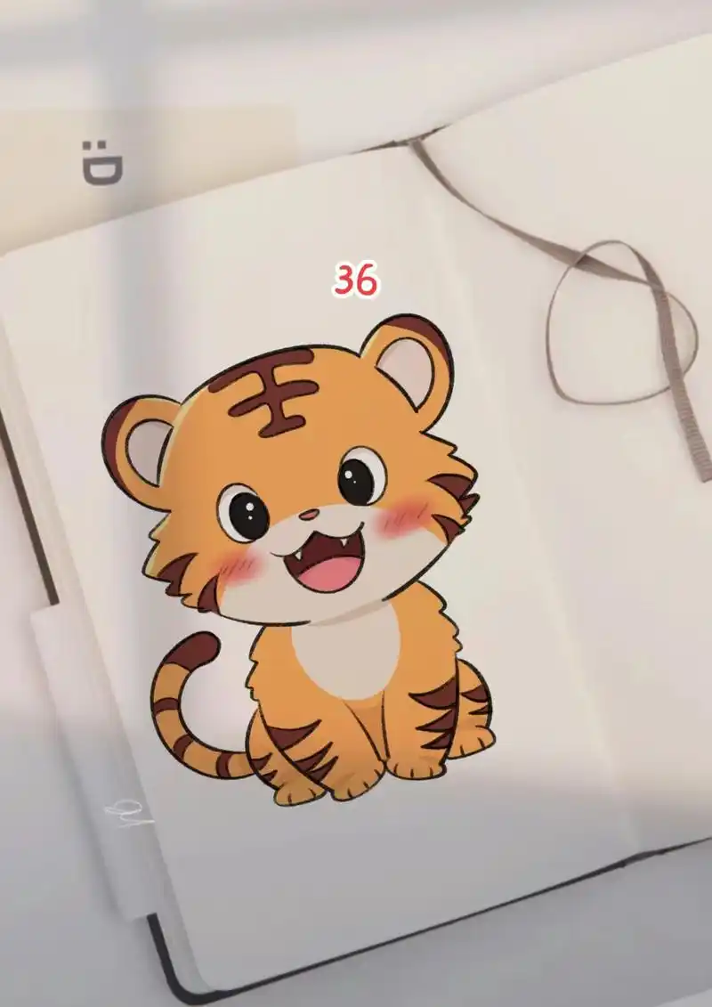 第36个-小老虎.100个简笔画教程#简笔画 #少儿美术 # - 抖音