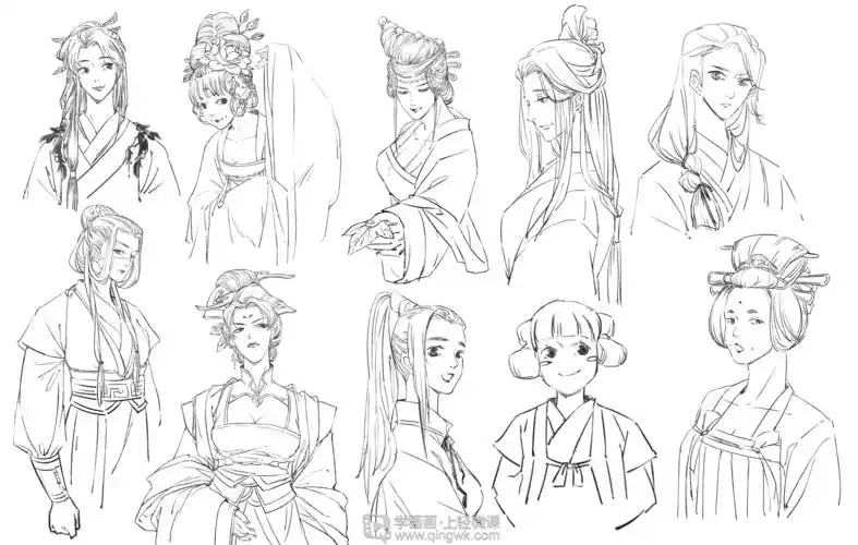 古风女性的发型设计