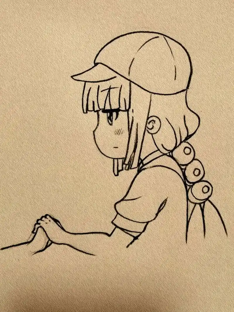 手绘动漫女生侧面【步骤图】      你的期待终会实现